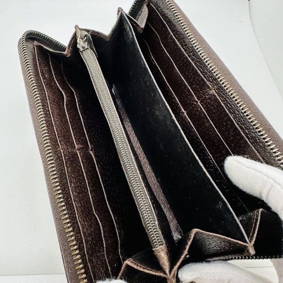 Gucci Large Double  G Monogrammed Zippy wallet Vintage Luxury Accessory - Picture 6 of 12